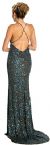 Criss-Crossed Sparkling Beaded Formal Prom Dress back in Brown/Teal